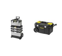 Stanley 1-95-622 FatMax - Taller de laminado de metal-plástico - Carro de herramientas, vacío & STANLEY STST1-80150 - Arcón para herramientas con cierres metálicos, 66.5 x 40.4 x 34.4 cm
