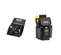 Stanley 1-96-181 - Cinturón portaherramientas con bolsa para clavos y bucle para martillo + 1-93-329 - Cinturón portaherramientas