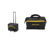 Stanley 1-97-515 Bolsa Rígida Con Ruedas, 44.5 X 25.5 X 42 Cm + 1-93-330 Bolsa Para Herramientas 30 X 25 X 13 Cm, Modelos Surtidos, 1 Unidad