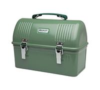 STANLEY 1913 Classic Lunch Box 9.5L Hammertone Green - Fiambrera de acero inoxidable con asa - Recipiente para alimentos sin BPA - Puede almacenar un termo o una taza de viaje
