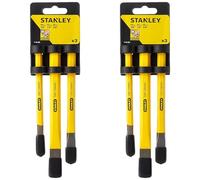 STANLEY 4-18-298 Juego de 3 Cinceles de Albañil de Color Blanco Estandar Inlcuye Set de 3 Piezas (Paquete de 2)