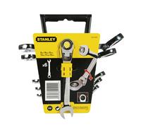 Stanley 4-91-444 llave combinada de carraca con cabeza indexable, acer