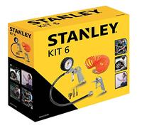 Stanley Inflador coche 9045717STN - Compresor aire portátil, manguera espiral 5 m, máx. 20 barras