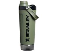 Stanley Activate Shaker, botella coctelera de acero inoxidable a prueba de fugas y aislada, compartimento de almacenamiento en la parte inferior y tapa giratoria, batidos de proteínas y polvo