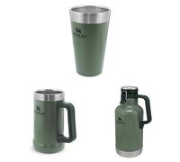 STANLEY Adventure Stacking Beer Pint 0.47L Hammertone Termo Adventure Vacuum Stein 0.7L / 24OZ Hammertone Termo Classic Easy-Pour Growler 1.9L / 64OZ Hammertone Green Jarra Aislada