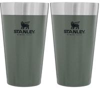 STANLEY Adventure Stacking Beer Pint 0.47L - Termo Mantiene Fría 4 Horas - Jarra Cerveza Acero Inoxidable - Aislamiento al Vacío de Doble Pared - Apta Para Lavavajillas - Hammertone Green