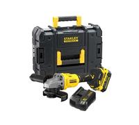 Stanley - Amoladora angular inalámbrica de 18 V, 125 mm, 1 batería de 4,0 Ah, cargador SFMCG710M1T-QW