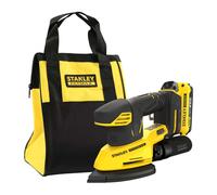 Stanley - Amoladora vibratoria a batería, 18V, 1x batería 2,0 Ah Li-Ion, cargador SFMCW221D1S-QW