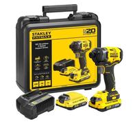 Stanley Atornillador de Impacto STANLEY FATMAX V20 SFMCF820D2K-QW 190 Nm con 2 Baterías 2Ah