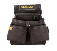 Stanley Bolsa portaherramientas de cuero STST1-80116 — 4 bolsillos, soporte flexómetro, 30x7x33 cm