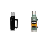 Stanley Classic Legendary Botella Termica 1.4L Matte Black - Mantiene Frío o Calor 40 Horas & Classic Legendary Bottle 1L Hammertone Green - Botella Termica 1 Litro de Acero