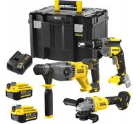 STANLEY Combo Kit: Atornillador Panel Yeso BRUSHLESS V20 SFMCF600 + Mini-Amoladora BRUSHLESS V20 SFMCG710 + Martillo SDS-Plus BRUSHLESS V20 SFMCH900 - Negro