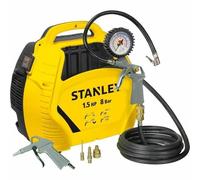 Stanley Compresor de aire Air Kit - Portátil monofásico 1.5 HP 8 Bar sin aceite