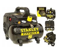 Stanley FATMAX Compressor DST 101/8/6 FMXCM00 - Compresor De Aire Portatil - Compresor Aire Coche 8 Bar - 6L - 105 L/Min - Sin Aceite - Silencioso - IP43-1450 Rpm - Negro/Amarillo