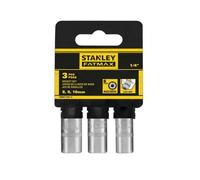 Stanley Conjunto de Adaptadores 1/4 FatMax, set de 3 adaptadores (8 mm, 9 mm, 10 mm), duradero y preciso, ideal para reparación y mantenimiento general