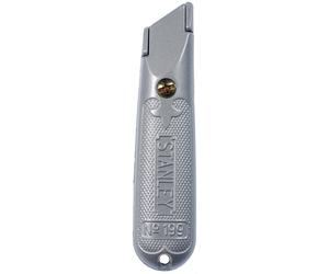 Stanley cuchillo 199 de hoja fija metálico, hoja retráctil, cuerpo d