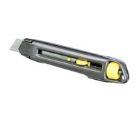 Stanley Cúter Interlock 1-10-018 18 mm – armazón metálico, cuchilla ajustable, fácil de transportar
