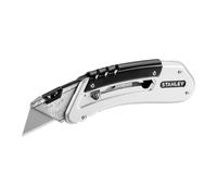 Stanley Cuchillo de bolsillo QuickSlide 0-10-810 negro metálico con cuchillas intercambiables