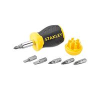 Stanley Destornillador multipuntas 0-66-357 Stubby, 6 puntas magnéticas, almacenaje interno