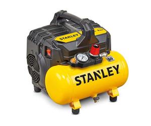 Stanley DST 100/8/6 - Compresor de aire eléctrico portátil monofásico, sin aceite - Motor 1 HP - 6 L