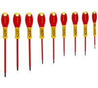 STANLEY FATMAX 0-62-573 Juego de 10 Destornilladores Aislados Fatmax Puntas Plana Pozidrivee y Phillips