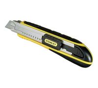 STANLEY FATMAX 1-10-481, Cutter FatMax 18mm, Acero inoxidable, 6 cuchillas de 18 mm incluidas, Robusto y ergonómico
