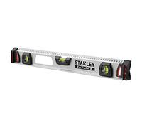STANLEY FATMAX 1-43-554 - Nivel magnético I-Beam con base magnética 60 cm, Aluminio resistente y ligero, 3 vias, Precisión +/- 0,5 mm, Regla integrada