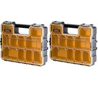 STANLEY FATMAX 1-97-518, Organizador Fatmax Deep Pro, Cajas extraíbles, calidad y estabilidad, Cierres metálicos duraderos, Organizador profesional (Paquete de 2)