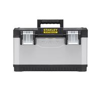 Stanley Caja de herramientas metálica FATMAX 1-95-615 49,7 cm – clips anticorrosión, asa bimaterial