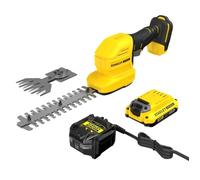 Stanley Fatmax Cortasetos y tijeras de césped inalámbricos con batería de 2 Ah y cuchillas intercambiables