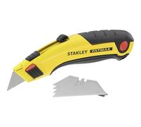 STANLEY FATMAX Cuchillo de hoja retráctril, Sistema InstantChange, Cuerpo de acero, Recogecuchillas, Reposa dedos de goma, Se suministra con 5 cuchillas, 0-10-778