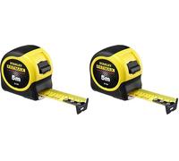 STANLEY FATMAX Flexómetro de 5m con Revestimiento Blade Armor Classic, Cinta Métrica, Gruesa y Duradera, Gancho de 3 Remaches, Caja Antideslizante, Clip al Cinturón - 0-33-720 (Paquete de 2)