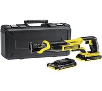 STANLEY FATMAX FMC675D2-QW - Sierra de sable 18V con 2 baterías de litio 2Ah y maletín