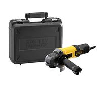 Stanley FatMax FMEG210K-QS - Amoladora 115 mm Eléctrica de 850 W, 12.000 rpm, Incluye Maletín, Negro/Amarillo