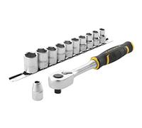 Stanley Juego de trinquete FatMax FMMT82680-0 3/8" 120 dientes y puntas, multicolor