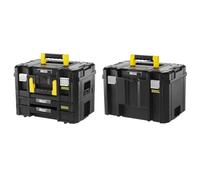 Stanley - FatMax Fmst1-71981 Maleta Multiusos Para Herramientas Con Cajonera Doble Pro-Stack Ii Y Iv, Negro + fmst1-71971 Caja De Herramientas Profunda Pro-Stack Vi Fatmax, Negro