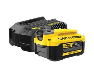 Stanley Fatmax Kit de Inicio V20 SFMCB14M1-QW con Cargador 2A y Batería 18V 4Ah