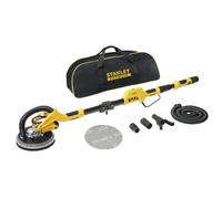STANLEY FATMAX Lijadora paneles yeso 225mm, poste extensible, SFMEE500S-QS | Alcance de 1.8 m, Mango plegable, Luz LED integrada, Control de precisión, Manguera extensible de 5 m