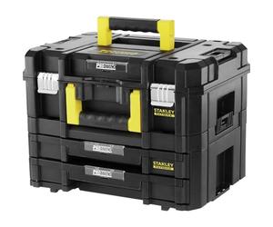 STANLEY FATMAX Maleta Multiusos con Cajonera Doble PRO-STACK II y IV, Versátil, Apilable y Resistente, Dimensiones: 42,8 x 31,5 x 17,6 cm, FMST1-71981