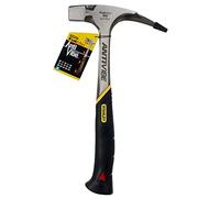 STANLEY FATMAX Martillo Latthammer Antivibe, extractor de clavos de carpintero, acero forjado, sistema antivibración, mango Dynagrip, cabeza de golpeo cuadrada plana, peso 600g, 1-51-937