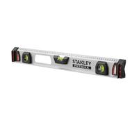 STANLEY FATMAX 1-43-554 - Nivel magnético I-Beam con base magnética 60 cm, Aluminio resistente y ligero, 3 vias, Precisión +/- 0,5 mm, Regla integrada