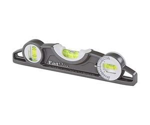 STANLEY FATMAX Nivel Torpedo FatMax ProTM de 25cm con Base Magnética, Construcción en Aluminio, Ligero y Preciso para Mediciones en el Trabajo y en Casa, 0-43-609