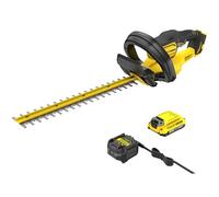 Stanley - Tijeras cortasetos inalámbricas de 18V, hoja de 50 cm, 1 batería de 2,0 Ah Li-Ion, cargador incluido SFMCHT650D1-QW