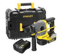 STANLEY FATMAX V20 Martillo perforador SDS Plus, SFMCH910M1T-QW | Inalámbrico sin escobillas, batería de iones de litio de 4,0 Ah, cargador rápido de 4 A y maletín PRO-STACK, 18 V