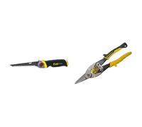 Stanley FMHT0-20559 - Serrucho FatMax plegable para placa de yeso + 2-14-563 - Corte recto FatMax