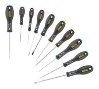 Stanley FMHT0-62128 Juego de 10 Destornilladores Electricista, Mecánico, Phillips, Pozidriv