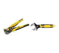 STANLEY FMHT0-96230, Alicate Pelacables Automático Fatmax 20.3 cm, Mango ergonómico, Fácil agarre & 0-90-948 - Llave de acero cromado forjado, 32 x 200 mm, Mango bi material MaxSteel
