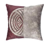 Stanley Hamilton - Funda de cojín Decorativa Hecha a Mano, Aterciopelada con Corte láser para el hogar, sofá, Funda de Almohada (estándar, 45 x 45 cm), Color Gris Claro/Burdeos, tamaño de 45 x 45 cm