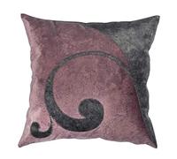 Stanley Hamilton Hechos a Mano, Decorativos, Tacto Terciopelo Cortado con láser, Bordado Acento para el hogar, sofá, Funda de cojín (estándar, Rosa/Gris Oscuro, 45 x 45 cm (Pack of 1)