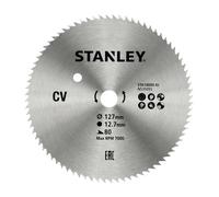 Stanley Hoja de sierra cromada STA10000-XJ ø127x12.7 mm 80 dientes, corte fino y a contra veta